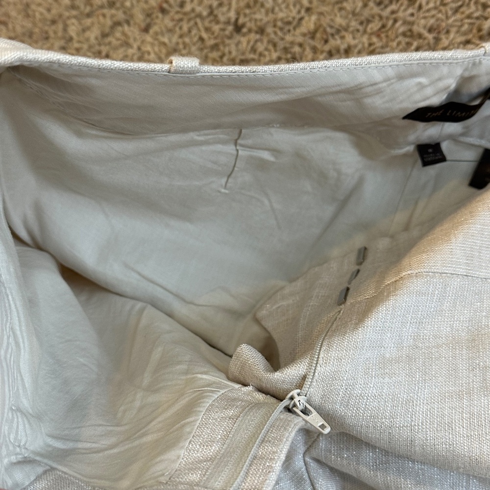 The Limited Cassidy Fit Beige Shimmer Pants - 8R Lined - Picture 14 of 16